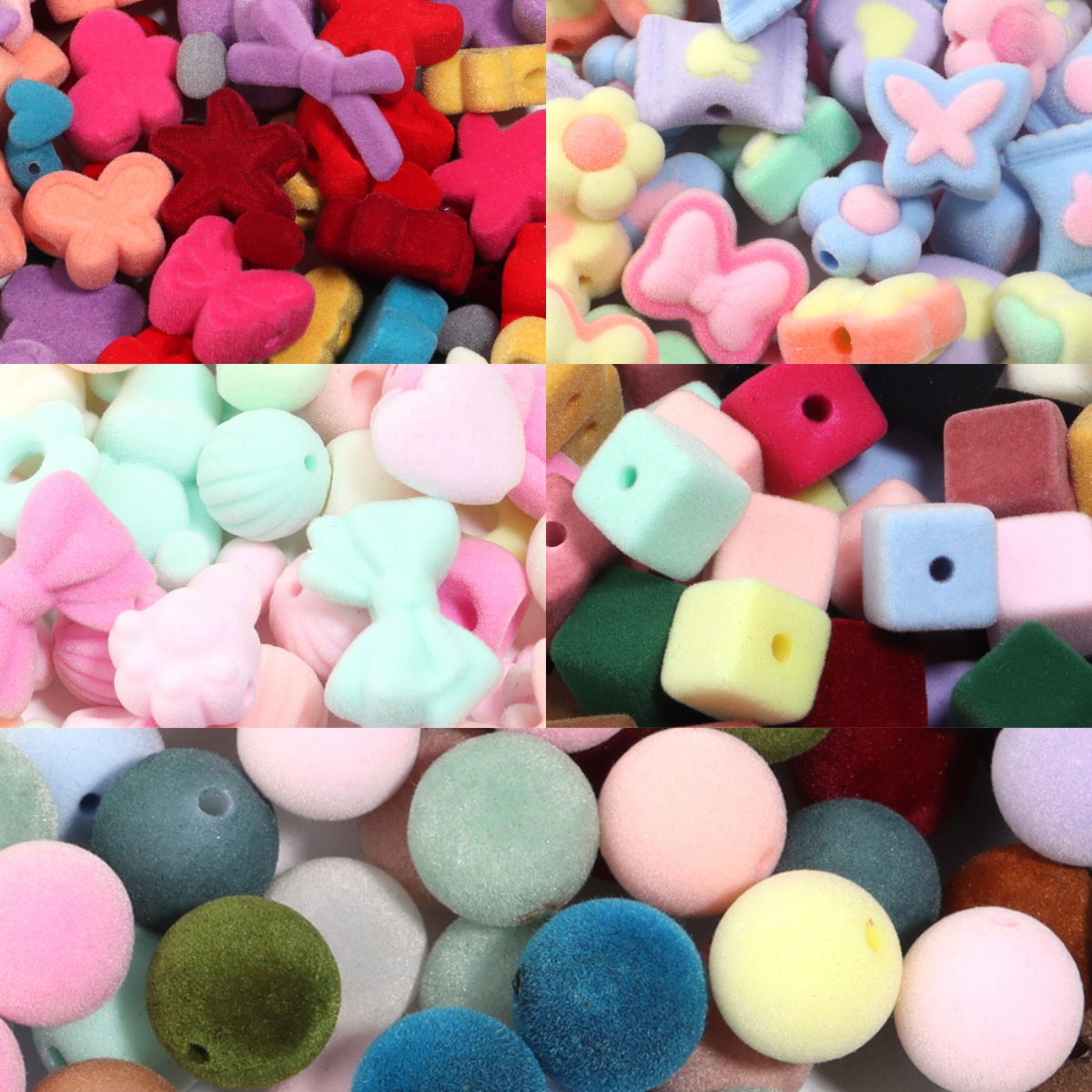 Bead Mat Velvet - 10 Uds. De cuentas acrílicas flocadas
