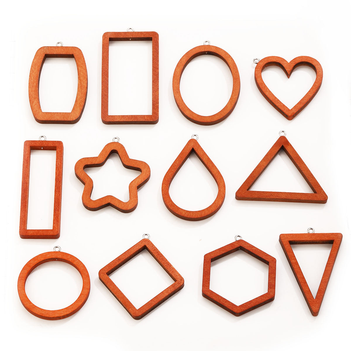 Jewelry Making Resin - 10PCS Dijes Geométricos de Madera Triangulares