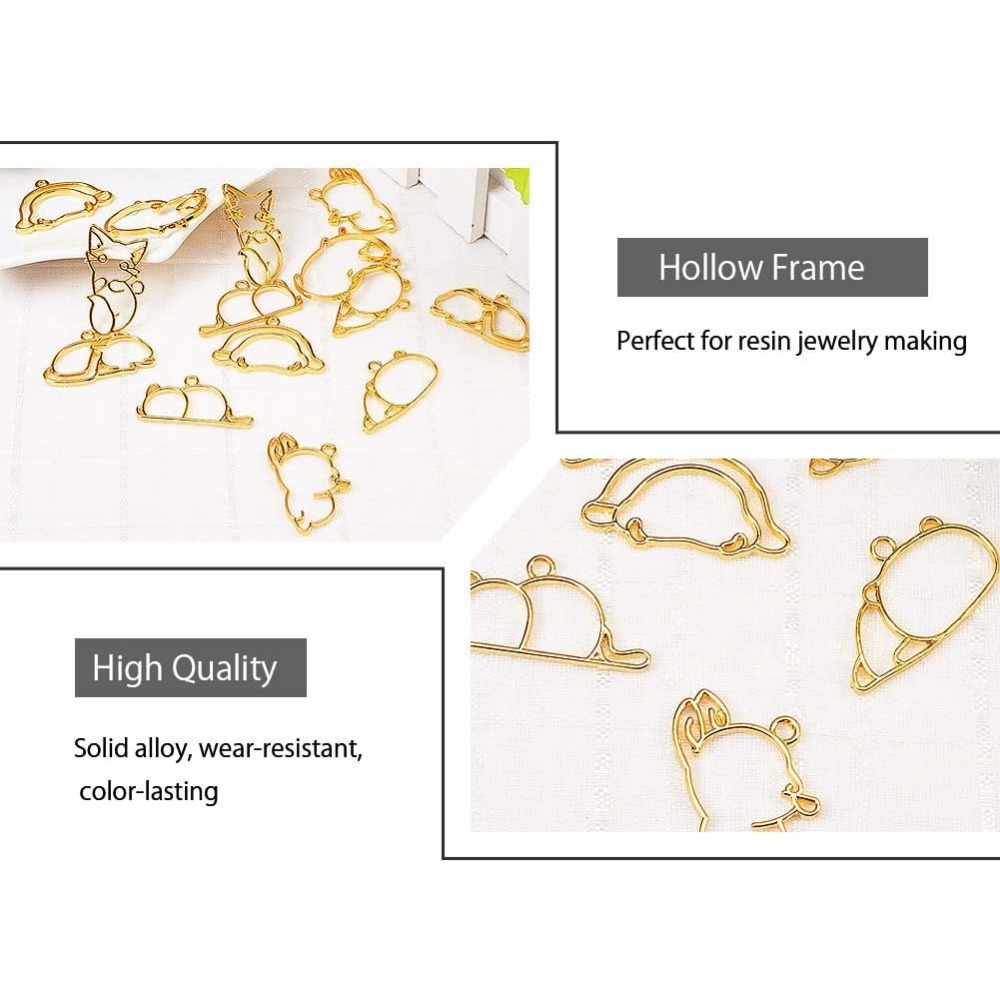 14 Uds. De dijes de bisel abie - Jewelry Making Resin reseña y precio